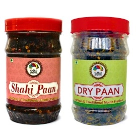 Mr. Merchant Pan Mukhwas Mouth Freshener Combo, (Shahi Pan and Dry Pan), (2 x 220g each)