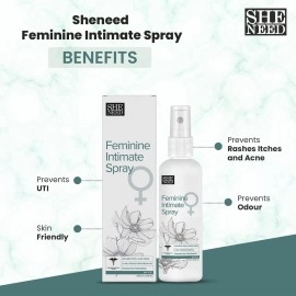 SheNeed Feminine Intimate Spray with Aloe Vera Menthol for Women (100ml)