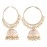 I Jewels 18K Gold Plated Indian Wedding Bollywood Handcrafted Enamelled Jhumki Hoop Earrings for Women/Girls (E2915W)