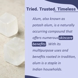 Purified Alum Powder (phitkari) by mi Nature | 227g(8 oz) (0.5 lb) | 100% Only Alum Powder | Nothing Added