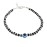 NEMICHAND JEWELS Nazariya with Evil Eye Crystals for Women 92.5% Pure Sterling Silver Bracelet for Women (7 inch + Extension) (Black)