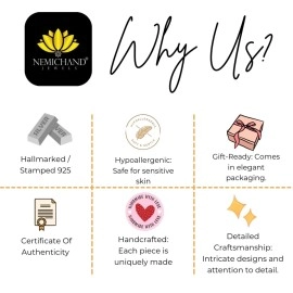 NEMICHAND JEWELS Nazariya with Evil Eye Crystals for Women 92.5% Pure Sterling Silver Bracelet for Women (7 inch + Extension) (Black)