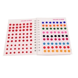 Vama FashionsIndian Simple Plain Round Multicolour Forehead Dots Bindi Booklet For Women & Girls (Medium Bindi Small Book - 504 bindis)