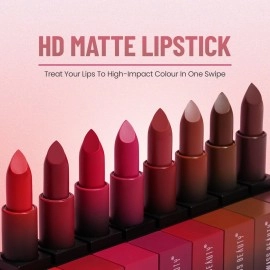 Swiss Beauty Hd Matte Pigmented Smudge Proof Lipstick | Creamy Matte Long Stay Lipstick | Brandy Harrington, 3.5G|
