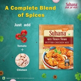 Suhana Butter Chicken Spice Mix 50g Pouch - Pack of 8