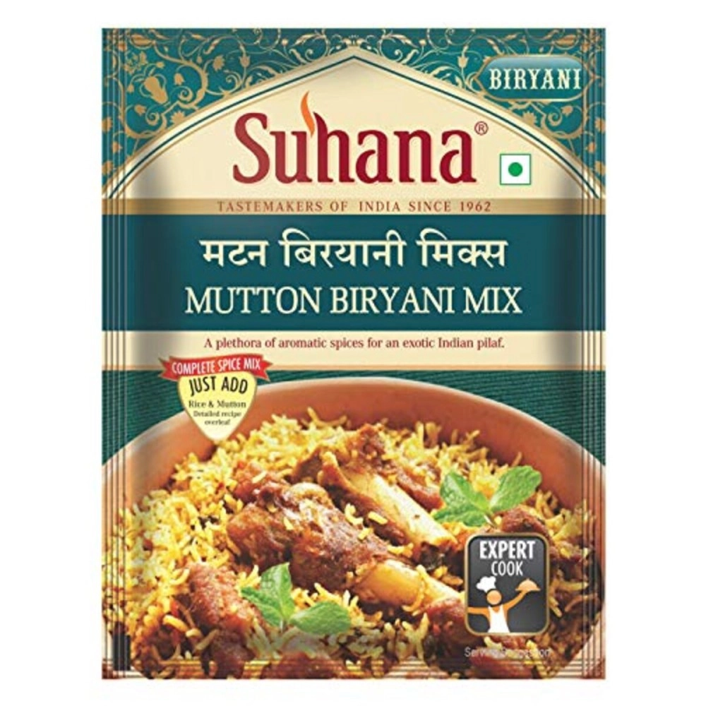 Suhana Mutton Biryani Spice Mix 50g Pouch - Pack of 8