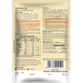 Suhana Palak Paneer Spice Mix 50g Pouch - Pack of 8