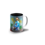 Prink MS Dhoni Cricketer Coffee Mug with Print | Cricket Printed Coffee Mug | Mahi Coffee Mugs | Gift for Friends, Kids, Dhoni Fans | 330ml, Microwave & Dishwasher Safe