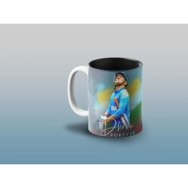 Prink MS Dhoni Cricketer Coffee Mug with Print | Cricket Printed Coffee Mug | Mahi Coffee Mugs | Gift for Friends, Kids, Dhoni Fans | 330ml, Microwave & Dishwasher Safe
