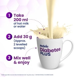 Horlicks Diabetes Plus, Vanilla, 400g | Helps Manage Blood Sugar | Starts working from Day 1