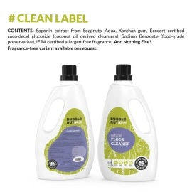 BubbleNut Wash Floor Cleaner- Natural & Organic Liquid Disinfectant, Baby safe, Pet friendly, Insect Repellent, Herbal, pH neutral (1 Lit)