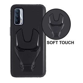 VIDO Back Cover for Realme X7 (Silicone_Black)