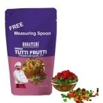BOGATCHI Mixed Tutty fruitty Dry Fruit for Cakes, Shakes and Ice Creams Decorations, Mix Tutti Frutti Multicolor, Delicious and Tasty, 200g with Free Measuring Spoon