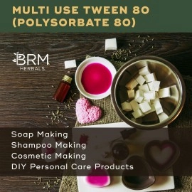 BRM Chemicals Tween 80 - Solubilizer Surfactant & Emulsifier - Water Soluble - 500 Grams