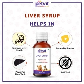 Petvit Liver Tonic for Dogs - Syrup for Improved Liver Health | Easy-to-Administer Dog Liver Tonic | Enhances Well-Being and boosts Immunity | Nutrient-Packed Formula | 100 ml