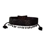 DUCHESS Black sequin embellished tasseled saree Waist Belt and Kamarbandh for Women and Girls