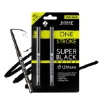 JAQULINE USA Kajal Twin Pack | Waterproof & Smudge-Proof | 12Hr Long Stay | Darkest Black | Lightweight | One Stroke Application | Easy Twist Format | Pack of 2