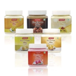 Puramio Icecream Mix, 250gm Each (Pack of 6)- Vanilla, Chocolate, Strawberry, Mango, Kesar Pista, Butterscotch