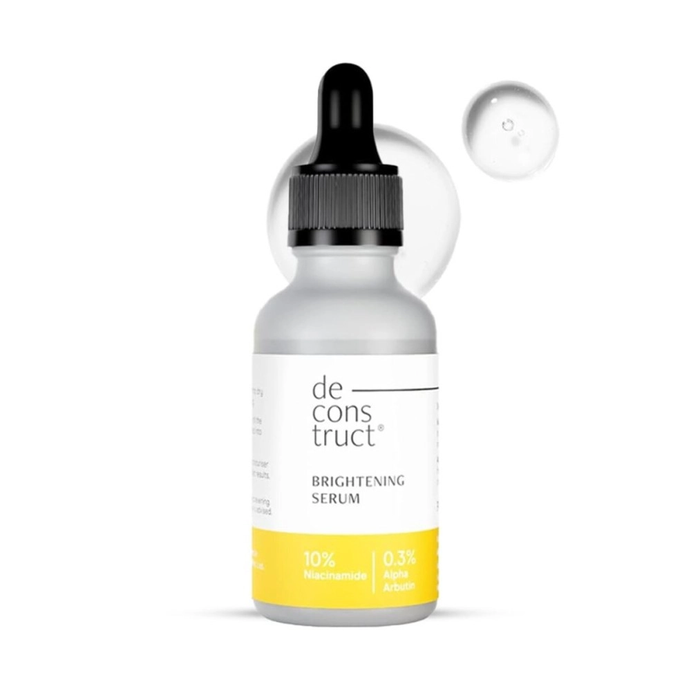 Deconstruct Brightening Serum 10% Niacinamide + 0.3% Alpha Arbutin | 2 actives, 1 serum | Reduces Pigmentation, Dark Spots & Marks | Works on Tan & Freckles | 30 ML