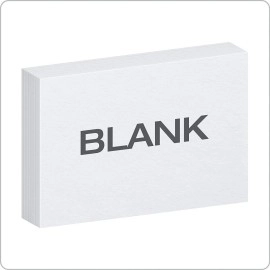 Accuprints Unruled Plain Index Flash Cards, 3 x 5 Inch, 200 GSM Card, White, Pack of 500