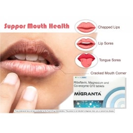 Migranta - Migraine Supplements, Headache Relief Products with Coenzyme Q10, Magnesium and Riboflavin (Vitamin B2) - 30 tablets Leewell Pharma