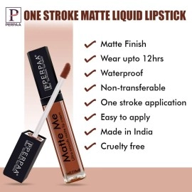 Perpaa One Stroke Matte Liquid Lipstick (5 ml) (Broiwn Woods)