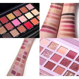 URBANMAC Nude and Rose Gold Eyeshadow Palette Combo, Shimmery Finish