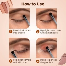 URBANMAC Nude and Rose Gold Eyeshadow Palette Combo, Shimmery Finish