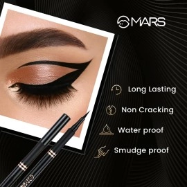 Mars Liquid Eyeliner Pen Matte Black, 1.5ml (EL02)