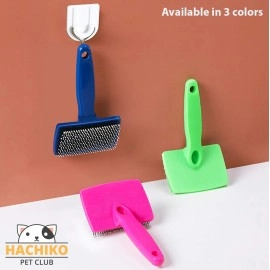 Wooflix Professional Deshedding Comb Tool for Pet Grooming (Puppy Puppies Dog & Cat) Gentle Hair Brushes for Shedding and Cleaning Fur Lice Remover Clean Coat Accessories (Massage Brush)