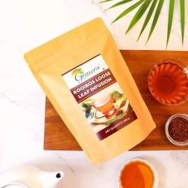 GRENERA South African Rooibos Tea - 250 Grams, Imported From South Africa, Caffeine Free, Anti Oxidant Rich Tea - Loose Leaves