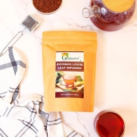 GRENERA South African Rooibos Tea - 250 Grams, Imported From South Africa, Caffeine Free, Anti Oxidant Rich Tea - Loose Leaves