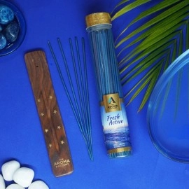 The Aroma Factory Fresh Active Agarbatti for Pooja, Luxury Incense Sticks, Low Smoke and Zero Charcoal, Premium and Fresh Fragrance for Home, Meditation (Bottle Pack of 2, 100g)