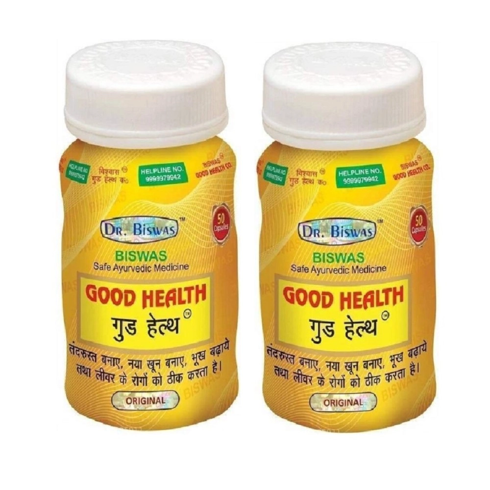 Good Health Dr. Biswas Safe Ayurvedic Capsules For Overall Health Pack of 2 (50X2)