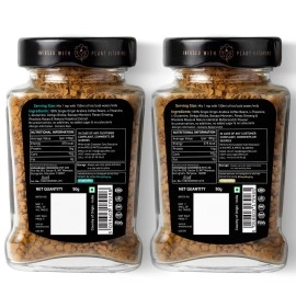 RAGE COFFEE Instant Coffee Combo Pack of 2 - Butterscotch Delight & Irish Hazelnut (Flavoured Instant Coffee 50gms each made using premium Arabica Beans), Glass Bottle