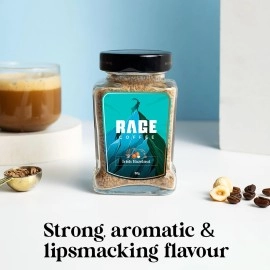 RAGE COFFEE Instant Coffee Combo Pack of 2 - Butterscotch Delight & Irish Hazelnut (Flavoured Instant Coffee 50gms each made using premium Arabica Beans), Glass Bottle