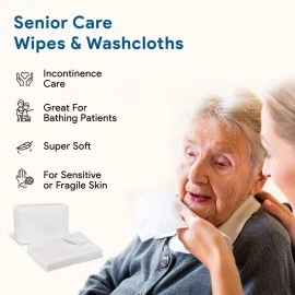 PIRU 100 Count Ultra Soft Non Woven Disposable Face Cleaning Cloth, Beauty Towel, Dry Wipe, Durable for Cleansing, Facial, Makeup Removal, Multipurpose Tissue Napkin (8x8 Inches)