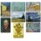 Windup Fridge Magnets Posters - Paintings of Vincent Van Gogh Art - 4 x 6 inch - Set of 8