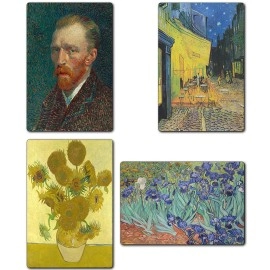 Windup Fridge Magnets Posters - Paintings of Vincent Van Gogh Art - 4 x 6 inch - Set of 8
