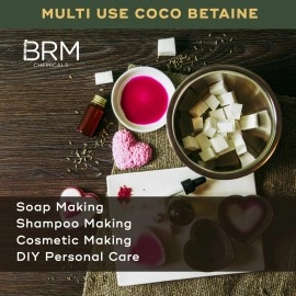 BRM Chemicals Coco Betaine - 500 Grams For Soap Making, Shampoo Making, Cosmetic Making & DIY Personal Care For Face, Hair, Skin & Body