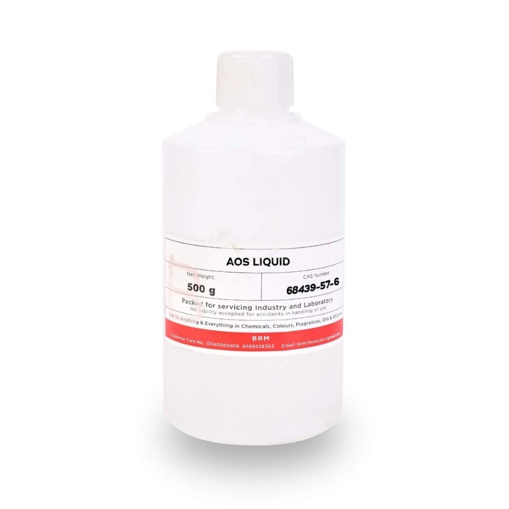 BRM Chemicals AOS Liquid - 500 Grams Alpha Olefin Sulfonate Liquid For Shampoo Making, Lotion, Creams, Cosmetic Making & DIY Personal Care For Face, Hair, Skin & Body