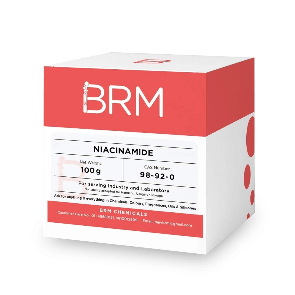 BRM Chemicals Niacinamide Vitamin B3 Powder - 100 Grams DIY Personal Care For Face, Hair, Skin & Body