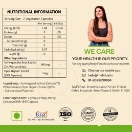 Ashwagandha Root Extract (7% Withanolides) with Piperine 95%, (1000mg), 120 Capsules