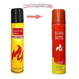 Instamall Aluminum Gas Lighter Refill Can,100 Ml Pack Of 2(Yellow)