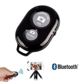 Sounce Bluetooth Remote Control Shutter Button for Selfie Click Weight Compatible with All Devices, Black (BTCTROL)
