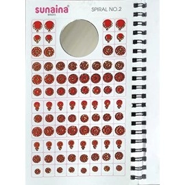SUNAINA (Original) Spiral Multicolour Mix Design And Mix Self-Adhesive Size Full Stone Bindi Book For Women