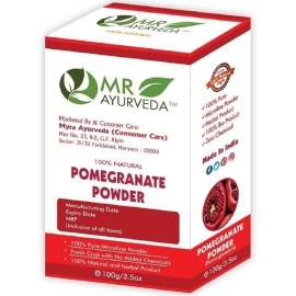 MR Ayurveda 100% Organic Pomegranate Peel Powder | Pomegranate Peel Powder for Skin | Pomegranate Powder for Hair | Pomegranate Peel Powder for Face, 100 Grams
