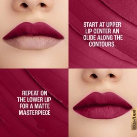 LAKM 9 To 5 Primer + Matte Lipstick, Matte Finish, Lightweight Lipstick, Lasts For 16Hrs, Nourishes Lips & Great For Daily Use, Red Velvet, 3.6g