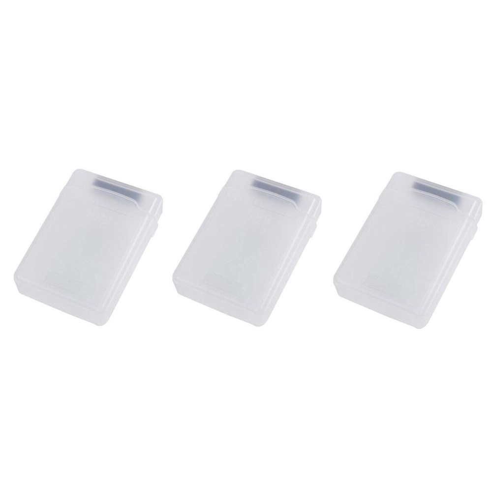 AlexVyan HDD Protector Plastic Box for 3.5 IDE SATA HDD Hard Disk Drive Protection Case Cover Enclosure Storage Box (Pack of 3 - White)