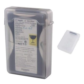 AlexVyan HDD Protector Plastic Box for 3.5 IDE SATA HDD Hard Disk Drive Protection Case Cover Enclosure Storage Box (Pack of 3 - White)